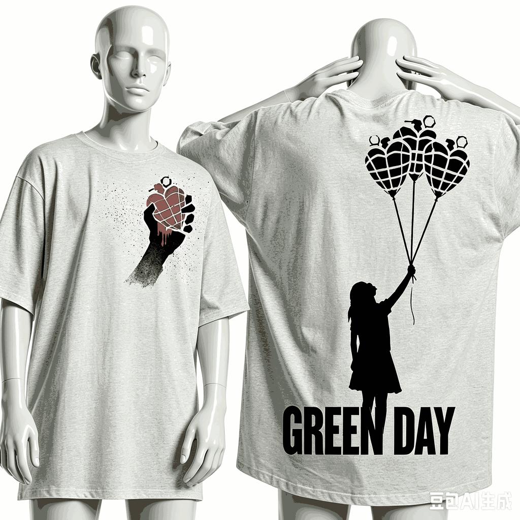 Green Day Hayran Hediyesi Tişört Unisex Unisex Harajuku Oversize Unisex Kısa Kollu Sokak Giyimi Yüksek Kalite Çiftler Rahat Yumuşak