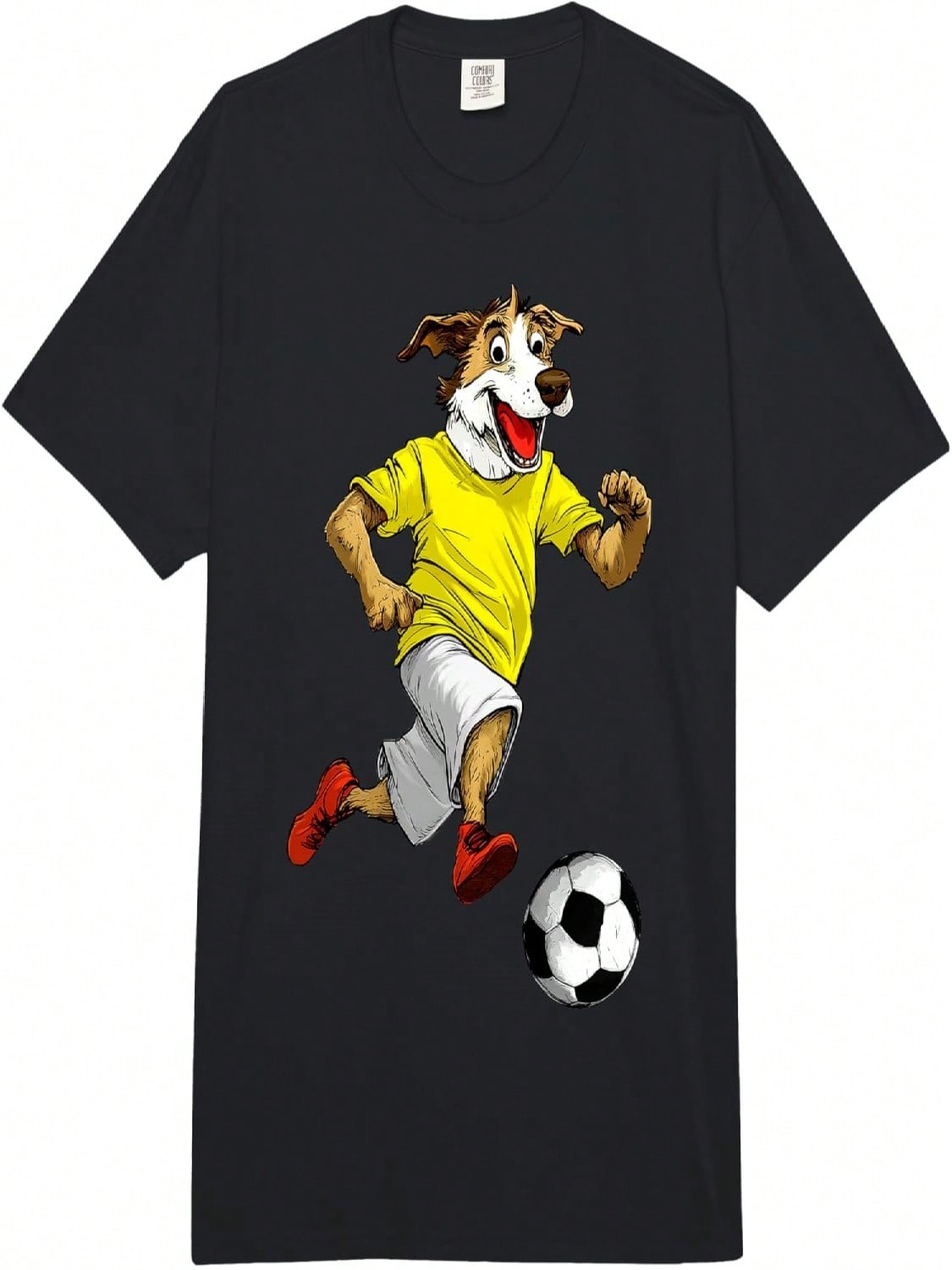 Australian Shepherd Football Dog  Adult Heavyweight T-Shirt S