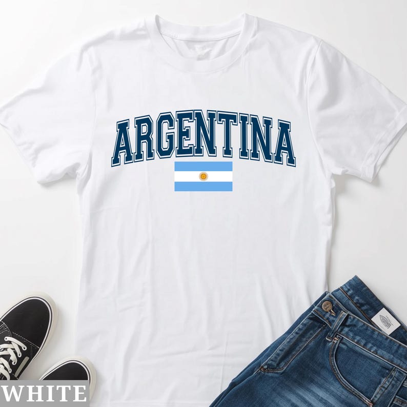 Argentina Shirt, Argentina Soccer Shirt, Argentina Flag Tee, Country Pride Game Day T-Shirt S