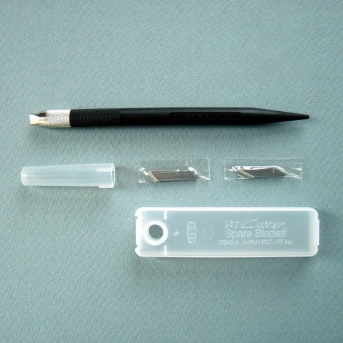 NT Design Knife, Eco-Friendly, Recycled Resin, with Replacement Blade, Black, eD-400