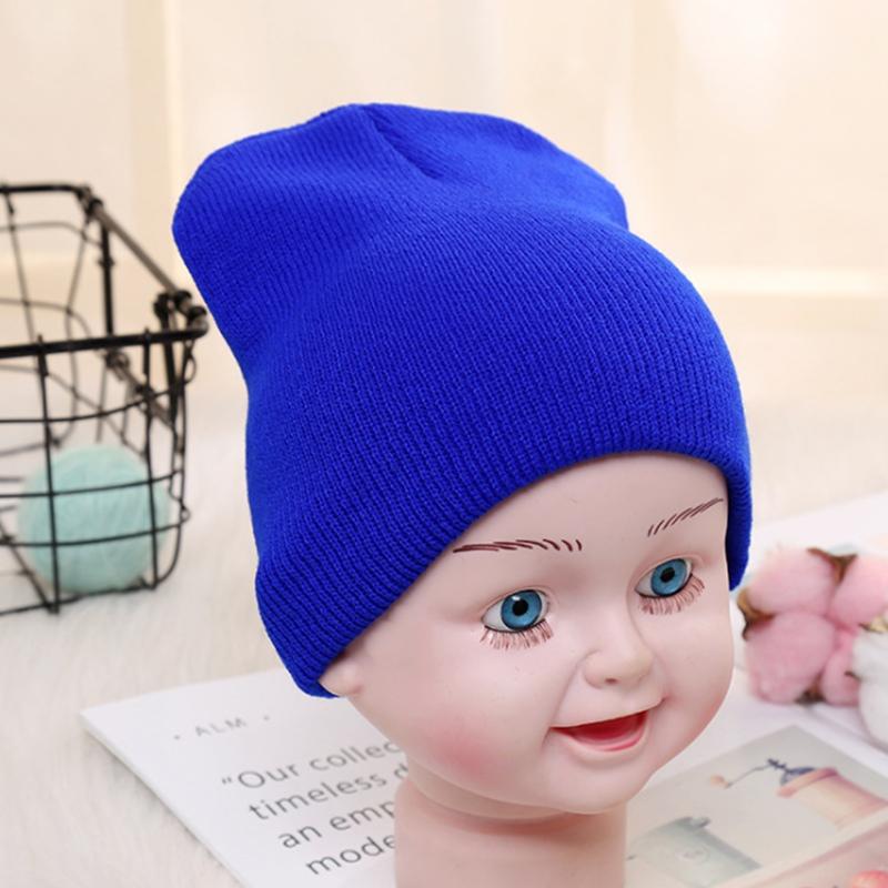 Wzcx Solid Color Korean Version Baby Boys Girls Hats Keep Warm Candy Colors Elasticity Children'S Knit Cap Beanie Hat