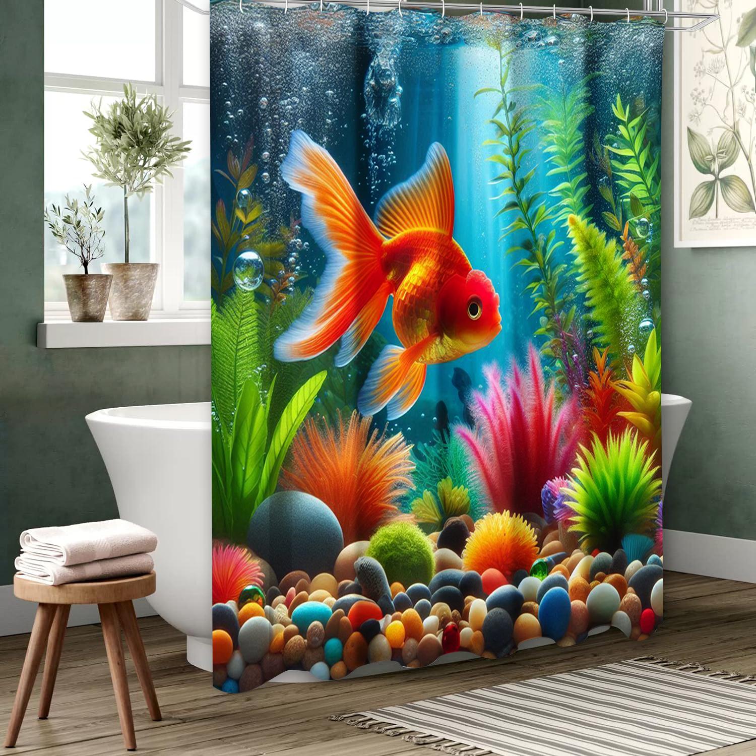 

Занавеска для ванной с рисунком рыб, водонепроницаемая, с 12 крючками, домашний декор, бесплатная доставка 180x180cm curtain фиолетовый