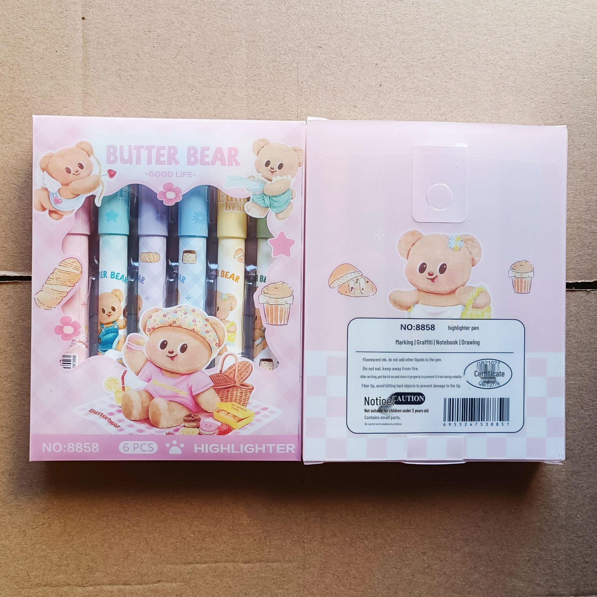 

Хайлайтер-капибара: Милый разноцветный маркер для ведения дневника и защиты глаз Chisel Tip