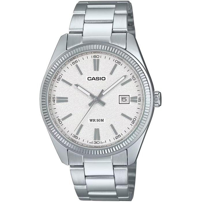 Casio MTP-1302DA-7AV Men s Analog Quartz Watch, Silver Metal Band