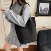 Canvas Bag Solid Color Large Capacity Student Handbag Women's Shoulder Bag Underarm Bag