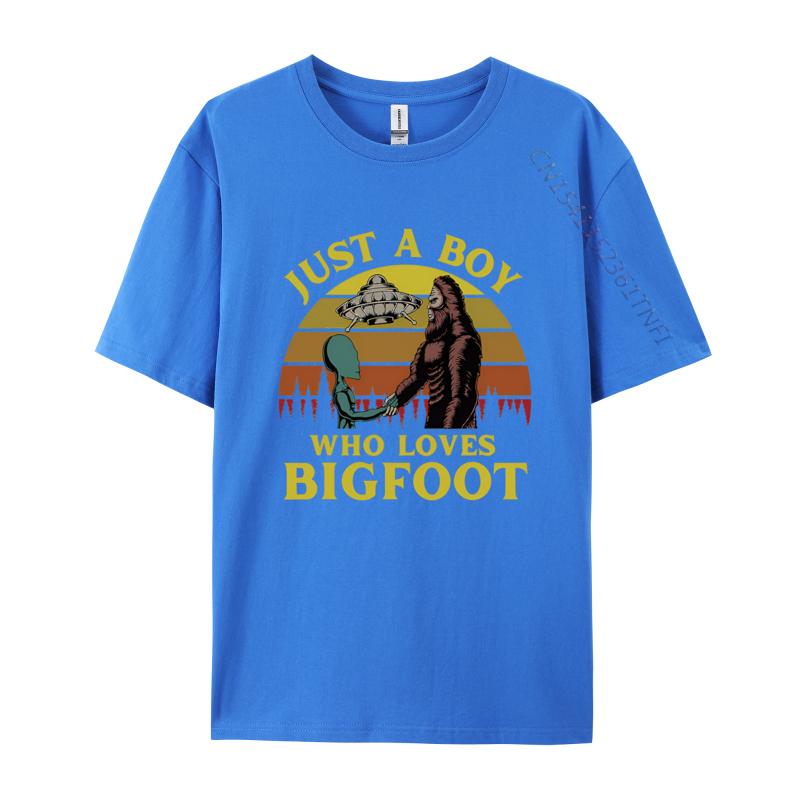 Just A Boy Who Loves Bigfoot Alien Cost Tshirts Tops T Shirt Oversized Unisex Graphic T Shirts 100 Cotton