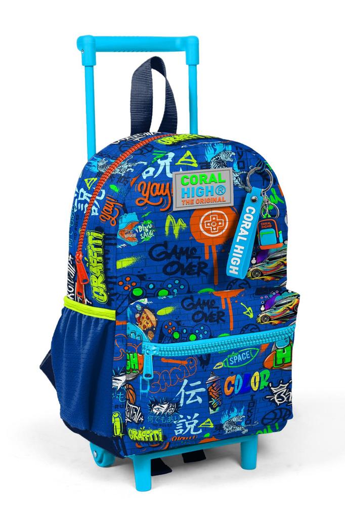 Minik Yuva Squeegee Backpack Saks Graffiti Patterned Two Compartments 24067