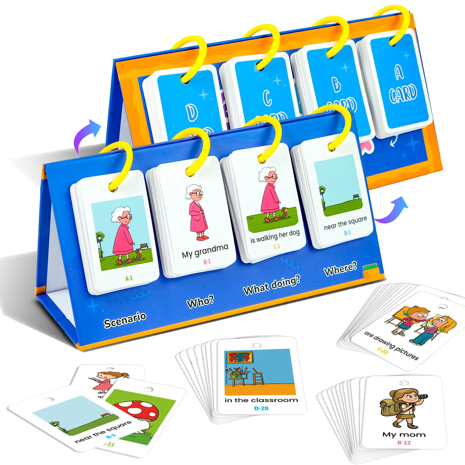 

0 Английское Слово Предложение Карточки для Просветления Детская Просветительская Игрушка Настольные Карточки T01042648