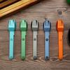 3pcs/set Magnetic Aluminum Cutlery Set - Travel Picnic Camping Cutlery Set Including Steak Knife, Spoon, Salad Fork Eating Tools
