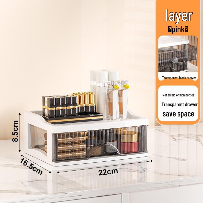 

Роскошный черный многослойный ящик настольный шкаф для хранения - Прозрачный органайзер для косметики