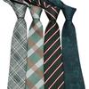 Green Series Business Tie Men'S Retro Striped Cashew Flower Polyester Silk Hand Tie
