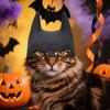 Cat Bat Mask Superhero Cat Mask Cat Bat Hero Cosplay Mask Pet Costume Accessory for Halloween Costume Party Dress-up