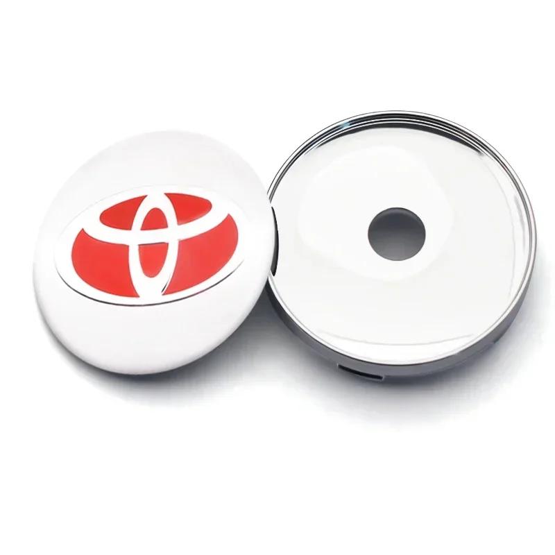 4pcs 56+60mm Car Styling Wheel Hub Center Caps Rim Cover Badge Emblem Stickers For Toyota Corolla Yaris CHR Rav4 Auris Avensis