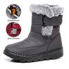 Womens Winter Boots with Soft Fur Cuff Buckle Strap Closure and Anti Slip Sole Warm Comfortable Snow Shoes for Outdoor Walking
