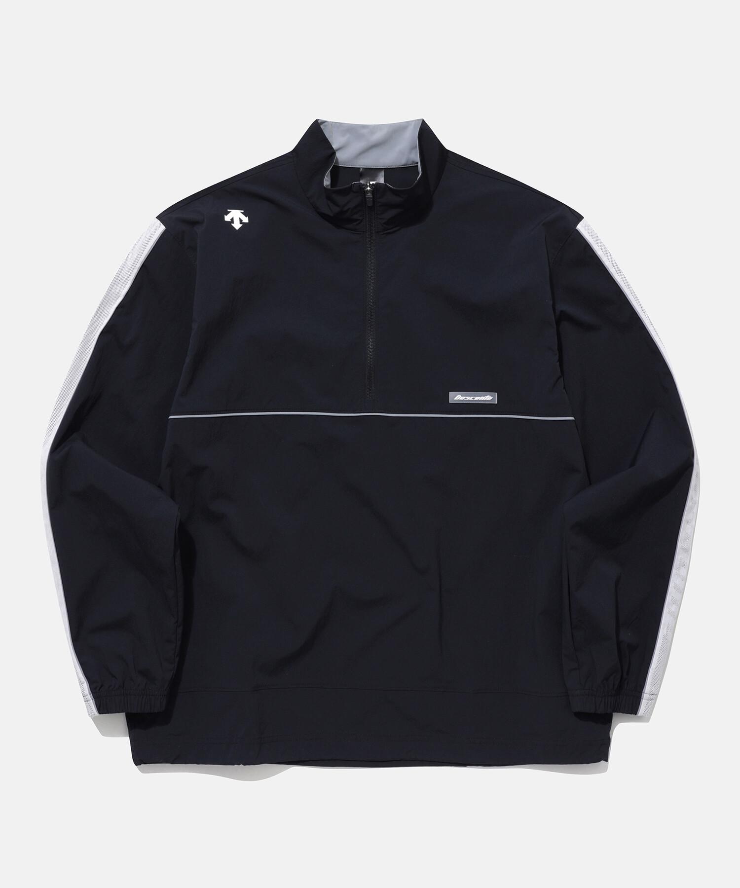 Descente Спортивный однослойный анорак с длинным рукавом Черный (Sp223Uan41) Blk0/90