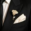 Rose Brooch with Diamonds Dazzling Alloy Lapel Pin Fade Resistant Exquisite Flower Pin for Daily Wear And Holiday