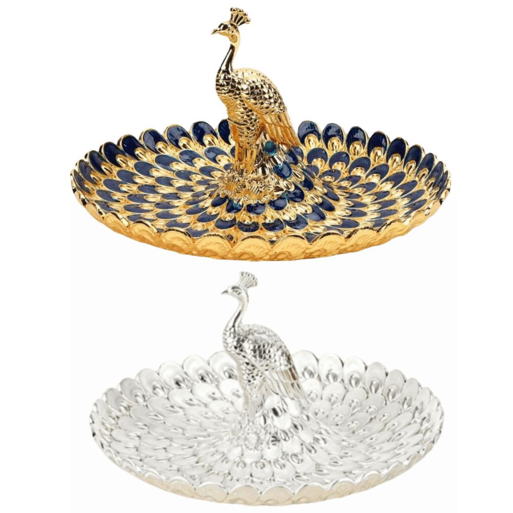Round Shape Serving Tray Metal Material Snack Serving Plate Versatile Decorative Tray For Fruits