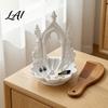 Retro Ring Display 3D Printed Gothic Arch Jewelry Tray Medieval Church Style Trinket Vintage Holder Dish Decorative Tray for Rings Earrings Desktop