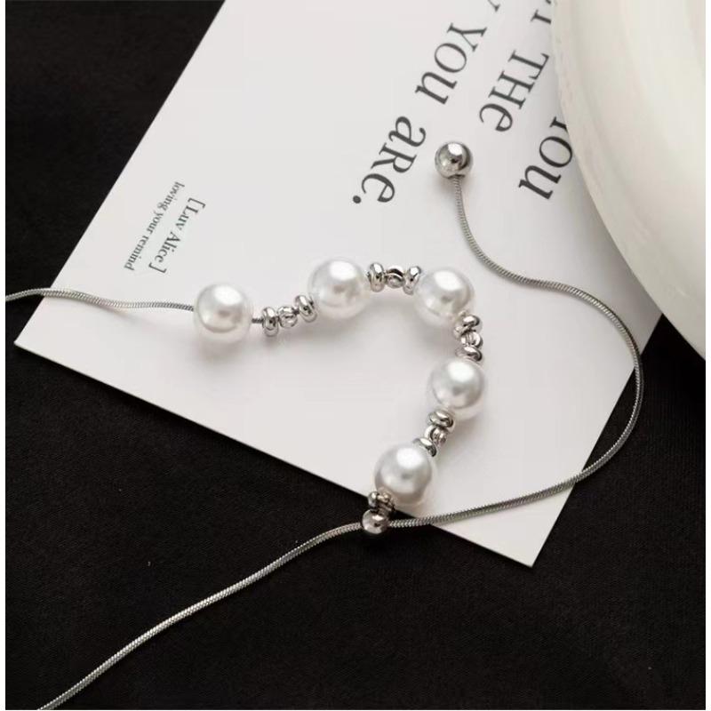 Pearl Necklace - Women's Fashion Versatile Trending Bestseller Choker - Light Luxury Niche High-end Design Clavicle Chain