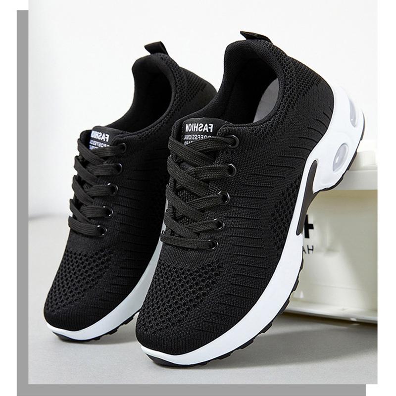 

Модные женские и мужские уличные дышащие удобные спортивные туфли легкие сетчатые кроссовки размер 36-44 40 чёрный