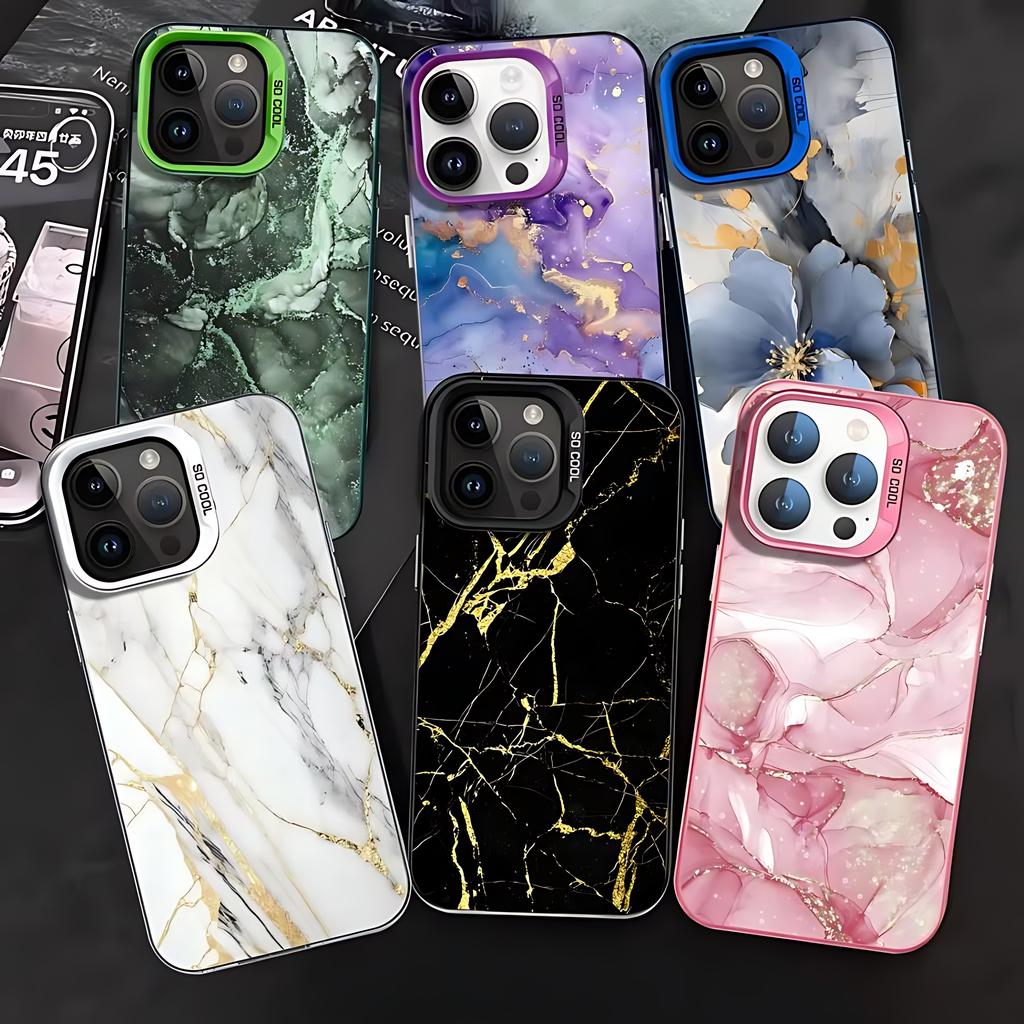 Colorful Marble Texture Pattern Phone Case for Samsung Galaxy A37 A57 A17 A07 A35 A55 A25 A15 A56 A54 A36 A24 A26 4G 5G Cover