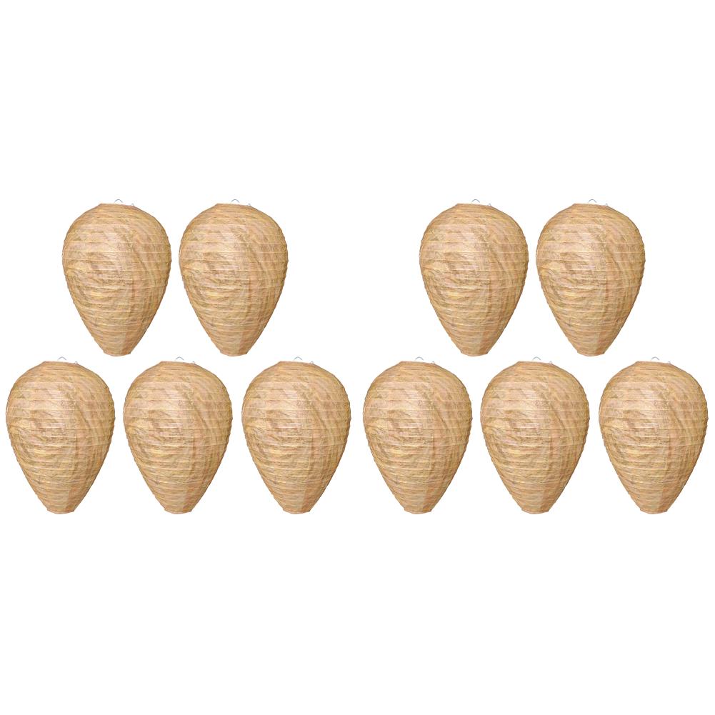 1-10 Stück Wespennest-Lockvogel, Hornissen-Abschreckungsmittel, ungiftig, gefälschtes Nest, Bienenlockvogel, Bienenstock-Laternen zum Aufhängen, Terrassen- und Gartenabwehrfalle