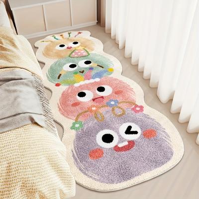 Cute Cartoon Carpet Long Carpet Rug Live Room Bedroom Bedside Blanket Welcome Mat Absorbent Bathroom Mat Home Decoration