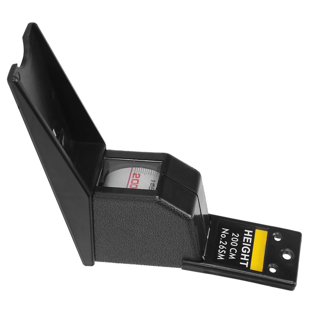 2 Meters Height Stature Meter Retractable Measuring Tape Ruler Metal Measuring Tool (Black)