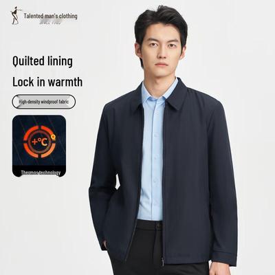 Cai Zi Men's Fleece-Lined Casual Jacket