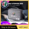 Pegatinas para Coche Para Alfa Romeo Bolsa de Almacenamiento Digital Cable de Datos USB Bolsa Organizadora de Herramientas Para Alfa Romeo 159 Giulietta 156 147 Giulia Mi