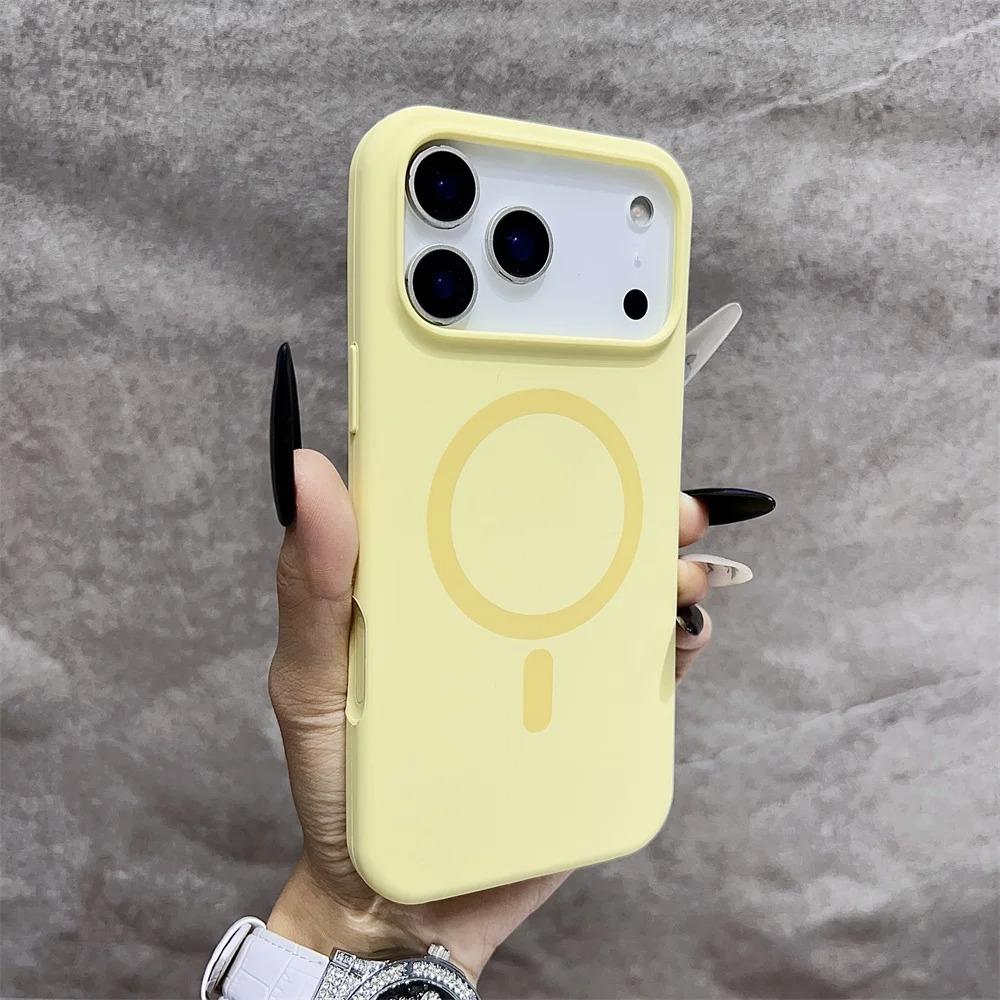Magnetic Case For iPhone 17 15 14 16 13 Pro Max Liquid Silicone Cases For iPhone17 16 Pro Max For Magsafe Wireless Charge Cover