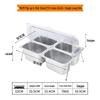 Multi-Compartment Stainless Steel Buffet Tray
