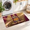 Queensland Maroons Custom Name Flannel Rug Kitchen Mat Non Slip Floor Carpet Personalized Home Decor