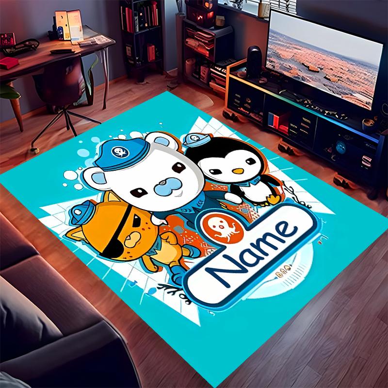Custom personalization Octonauts Print Area Rug - Soft, Washable Non-Slip Indoor Mat,Living Room,Home&Office Decorative Rug
