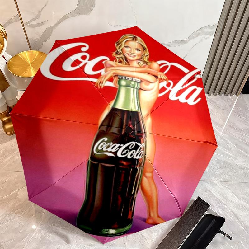 Christmas Gift Halloween Theme Bear Truck Coca Cola umbrella is suitable for all seasons, including home travel and outdoor activities Y11
