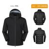 Mens 3-in-1 Waterproof Windproof Outdoor Hardshell Jacket With Removable Down Insulated Fleece Liner Hiking Climbing Skiing