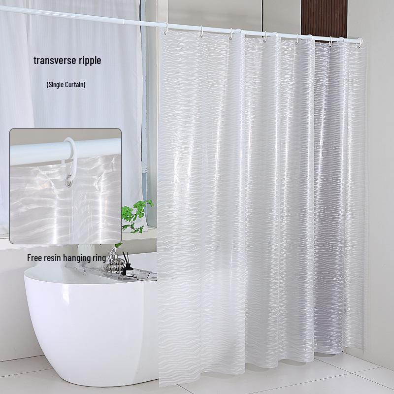 EVA Eco-Friendly Splash-Proof Shower Curtain, Thickened Style for Bathroom