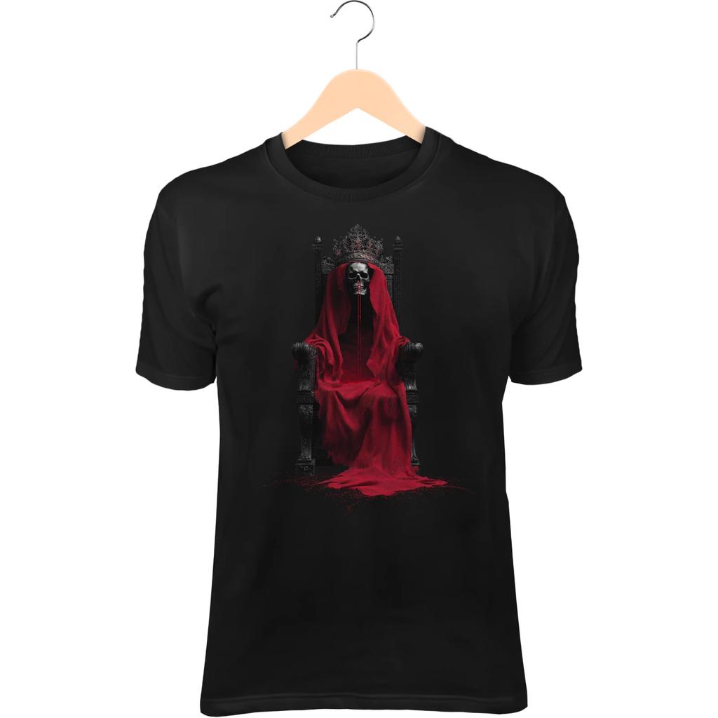 Skull King II T-Shirt – Bone Crown, Gothic Throne, Misty Shadows, Dark Royalty