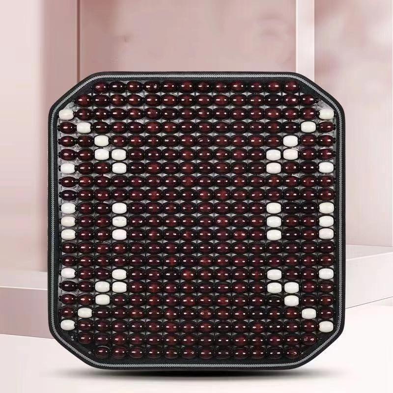 Letný Drevený Korálkový Podsedák na Autosedačku Priedušná Chladivá Podložka Univerzálna Ventilovaná Chladiaca Podložka na Sedadlo pre Všetky Ročné Obdobia