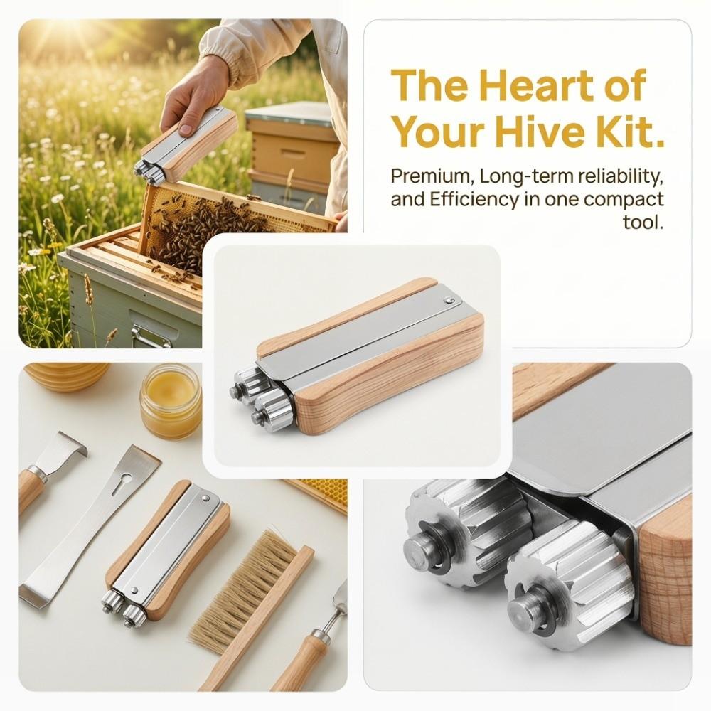 Stainless Steel Apiculture Crimper Wooden Handle Frame Wire Crimper  Apiculture