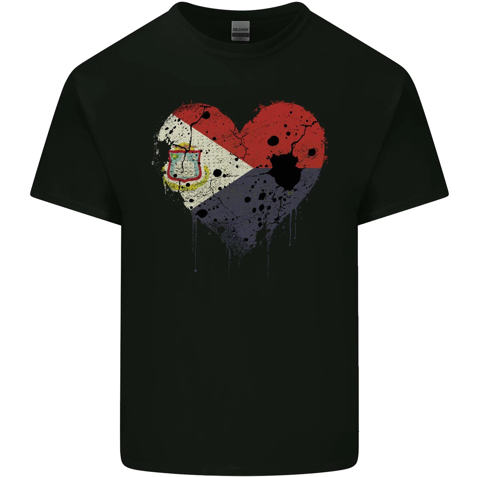 Love Flag Saint Martin Football Kids T-Shirt Childrens M