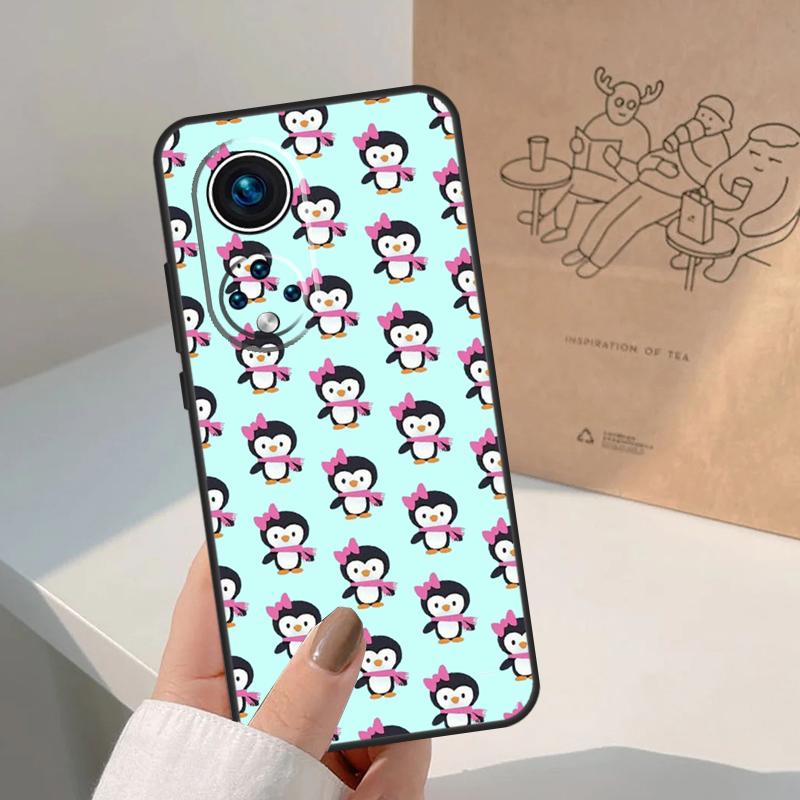 Cute Penguin Pattern For Honor Magic 8 Pro 5 6 7 Lite Case For Honor Win RT 200 400 50 70 90 X8b X9a X9b X9c X9d