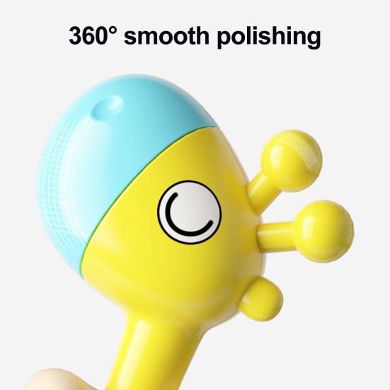 Rattle Baby Toy with Ergonomic Handle Infant Sensory Toy Soft Food-Grade Baby Rattle Baby Hand-eye Coordination Toy