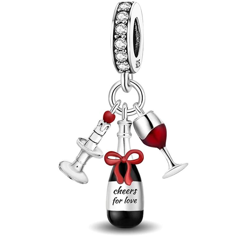 Copper Mushroom Pink Cat Dog Cake Tree Of Life Charms Beads Fit For Original Pan Bracelets Diy Fine Jewelry Gift