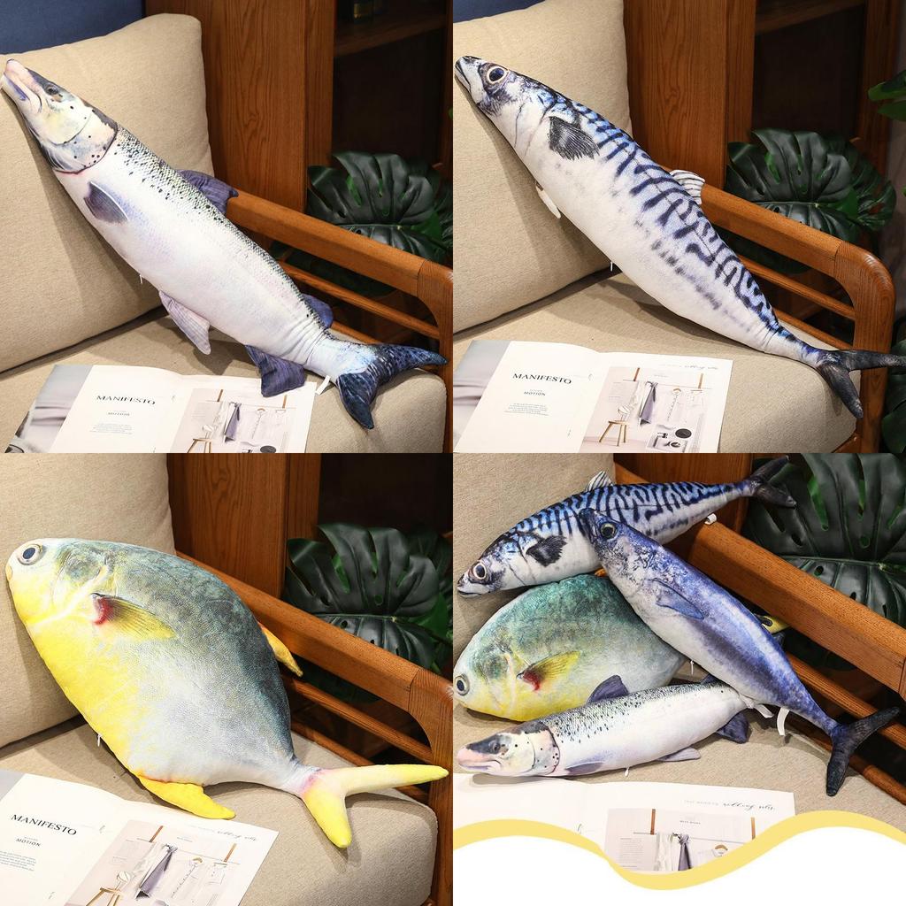 Hilarious Tuna Swordfish Salmon Bass Plushie Stuffed Toy 60cm