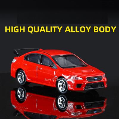 1:64 Subaru WRX STI Miniatura Carro Esportivo Modelo Brinquedo Corpo de Metal Pneus de Borracha Veículos de Simulação Modelos Presentes para Namorado