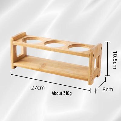 ZISIZ Bamboo Kitchen Oil Bottle Holder