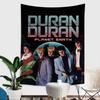 D-Duran Duran Music Band Anime Tapestry Hippie Flower Wall Carpets Dorm Decor Wall Hanging Home Decor