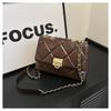 Elegant Casual Single Shoulder Small Square Bag 2024 New Simple Chain This Year Popular Solid Color Small Bag Female