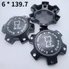 4pcs 139MM Off-road Vehicle Black Rhino Logo Emblem Car Wheel Center Caps 6 Hole 139.7 Rim Hubcaps Cover Hub Cap Car Accessories